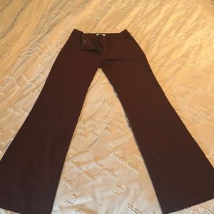 New York and Co stretch wide leg trouser color burgundy